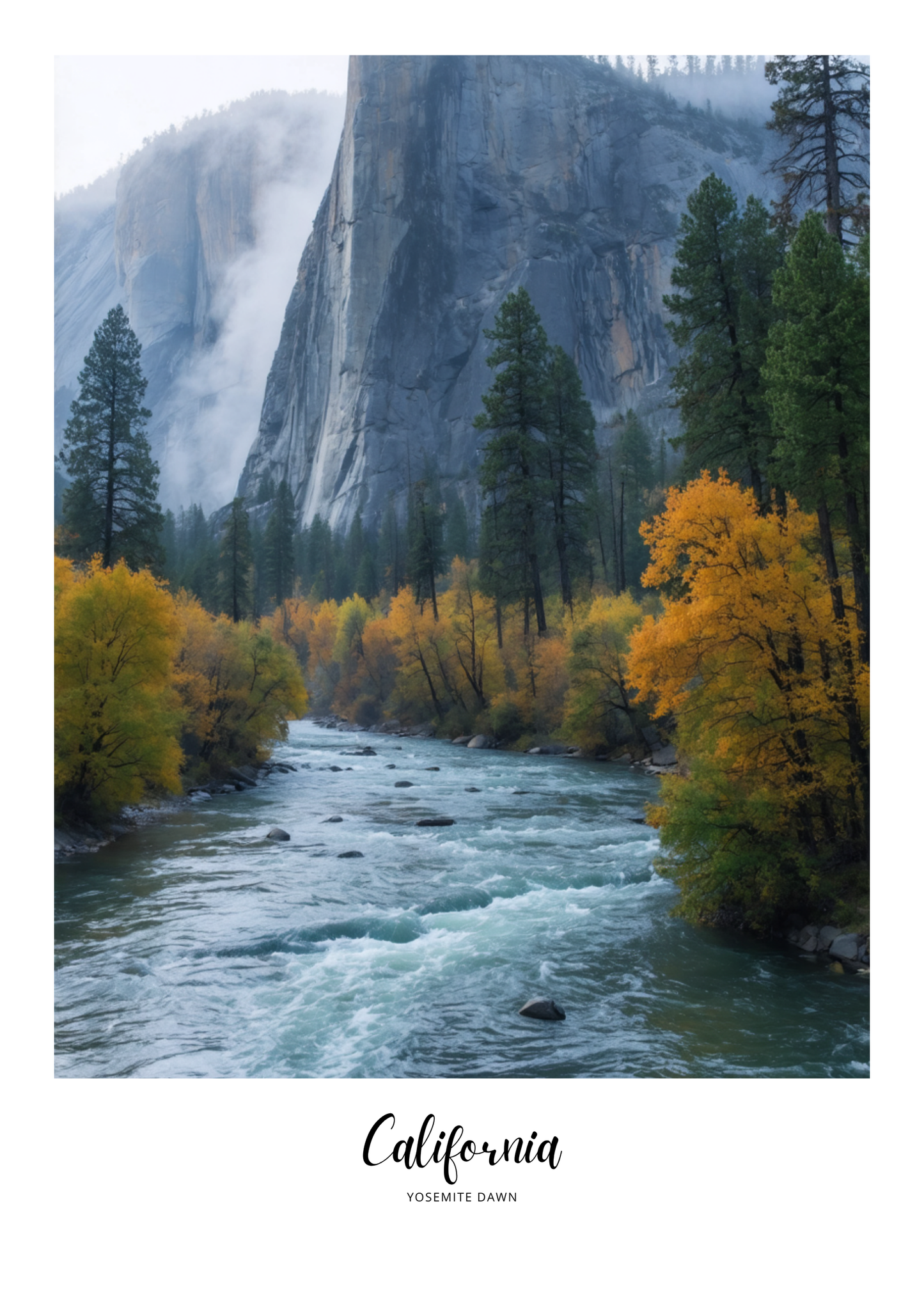 Scenic view of a river with trees and mountains in California